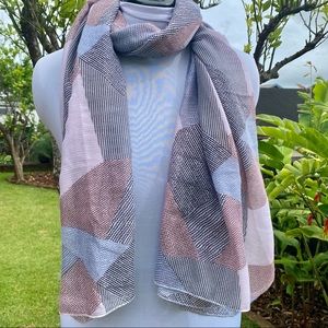 Large Rectangle Soft Pastel Abstract Print Scarf